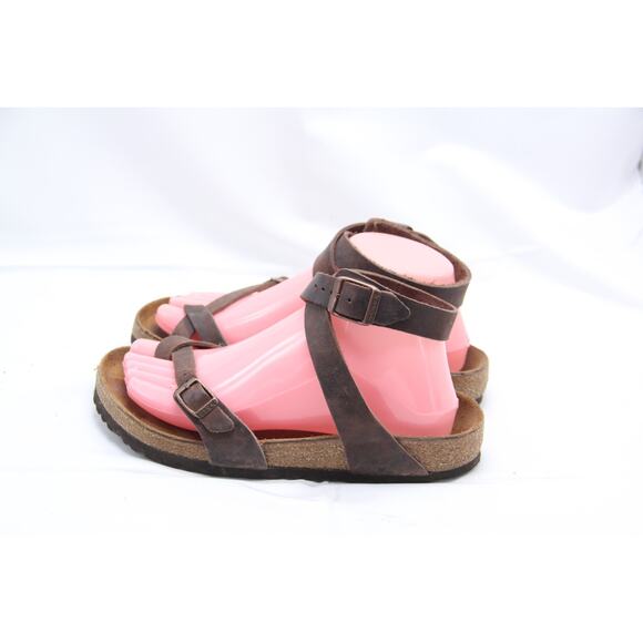 Birkenstock Yara Sandals Women's EU37 US 6-6.5 Birko Flor Leather Ankle Strap - Picture 3 of 7